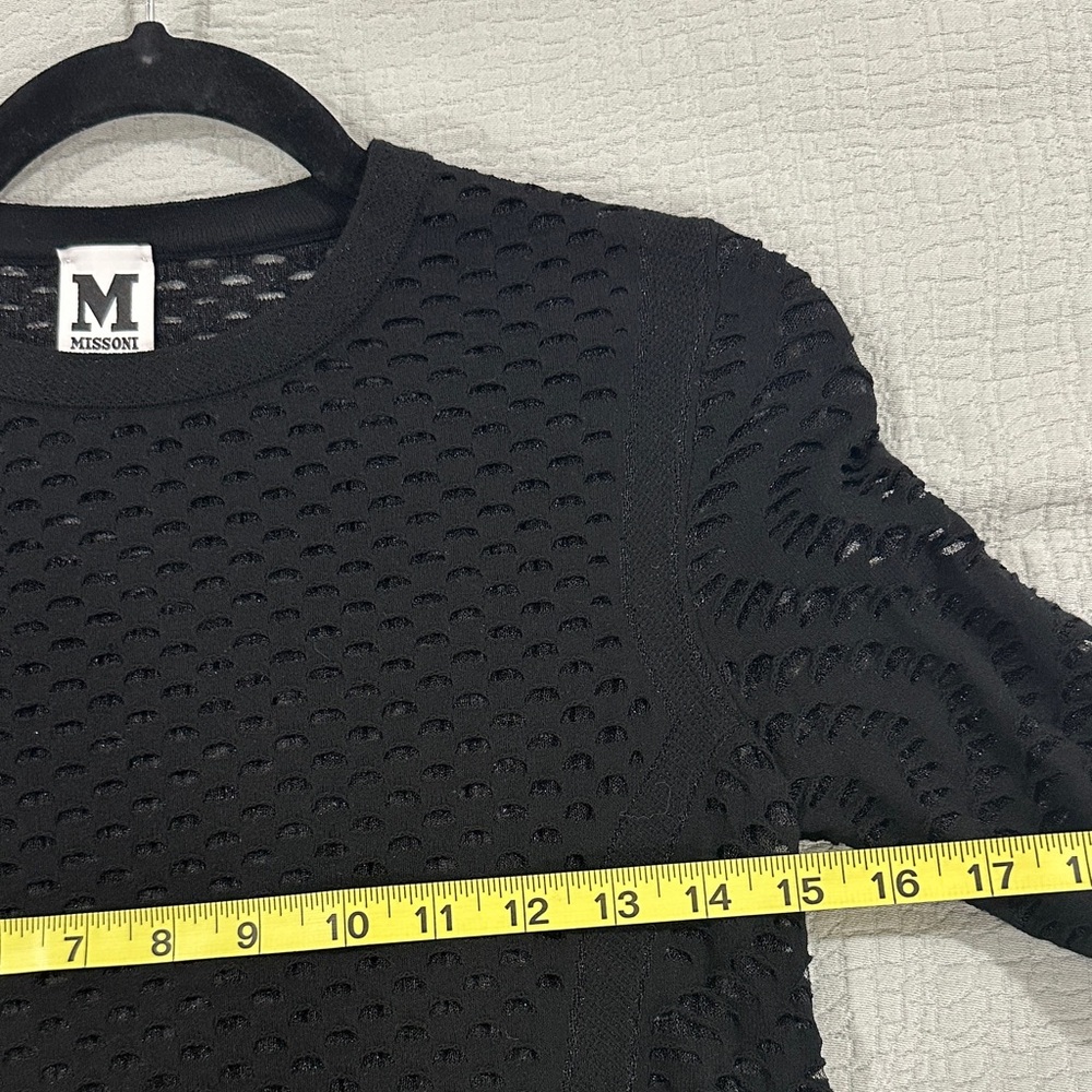 Missoni Black Long-Sleeve Textured Sheath Dress - Picture 11 of 11